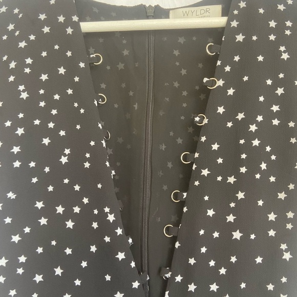 Revolve WYLDR Black Star Mini Twirl Dress Size Small - Picture 4 of 12